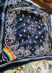 LEVIS Limited Edition Navy Paisley Bandana Scarf