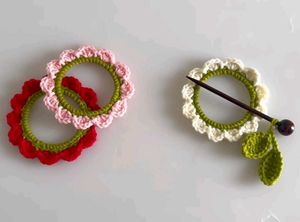 Crochet Flower Hair Stick Accessories