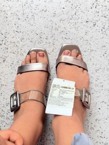 Chic Clear Strap Heels