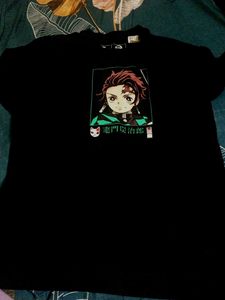 Oversize Anime Graphic Print T-Shirt