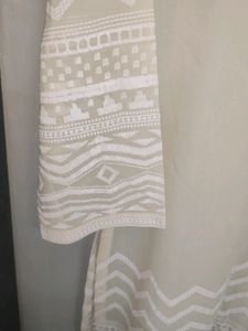 White Cream Transparent Kurta Branded Large Size