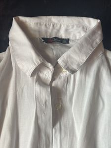Chic White Oversized Shirt Dress