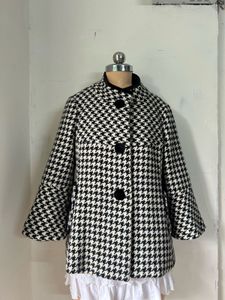 Babydoll Houndstooth Coat