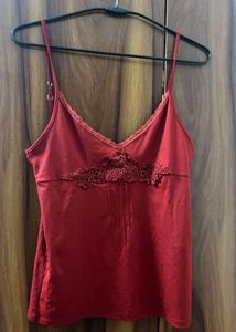 red zara cami top