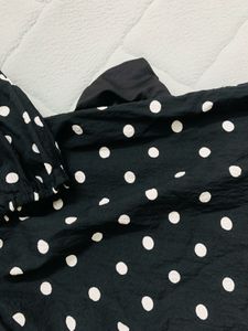 polka Print Dress-SIZE M