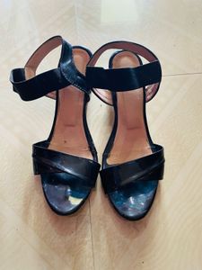 Stylish Black Open-Toe Heels