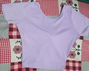 Lavender Basic Backless Tee