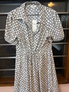 M&S Chic Printed Midi Dress
