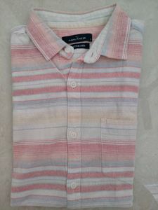 Striped Short Sleeve Button-Up Shirt