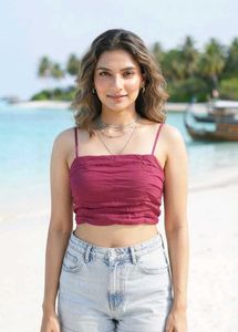 Maroon Cotton Blouse