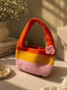Sunset Donut Shoulder Bag with Flower accent 🌸✨️
