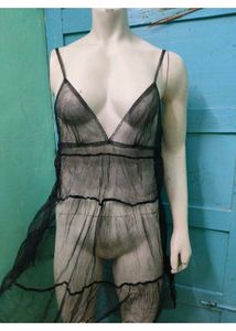 Black Mesh Layered coachella dress