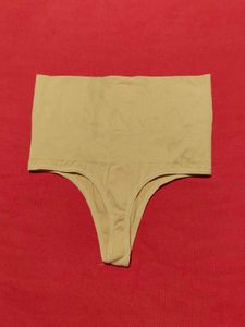 Women’s Beige High-Waist Thong Panty