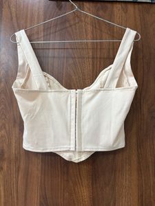 savana Chic Cream Corset Top