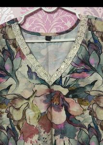 Floral Print Kurta Set with Dupatta