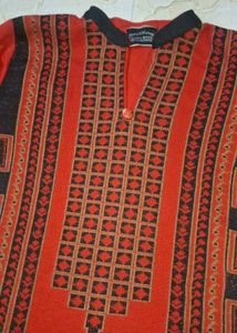 Red Woolen Kurta Pant set