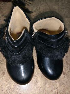 Cute Black Baby Booties