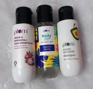 Plum Onion &amp; Bringraj Hairgrowth Oil Shampoo And Shower Gel