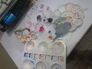 Brustro Painting Colors With Paper Brush Etc