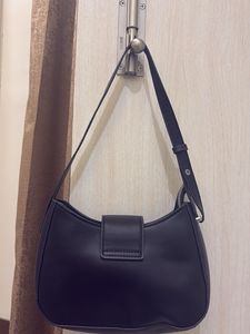 Sparkling Embellished Black Shoulder Bag