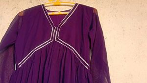 Beautiful Purple &amp; Pink Ethnic Gown