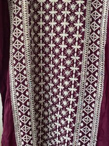 Purple Embroidery Kurti