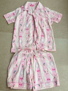 Cute Bunny Print Pajama Set