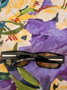 Stylish Black Sunglasses with Amber Lenses
