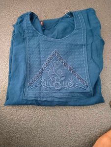 Beautiful Blue Embroidered Kurta