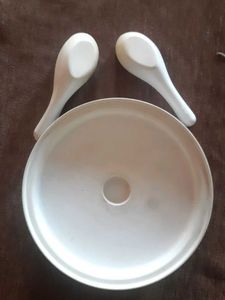 Vintage Floral Serving lid with Spoons