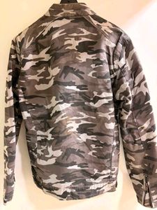 TuDe Grey Camouflage Cotton Jacket | Full Zip Casu