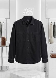 H&M -Men's Black Denim Shirt