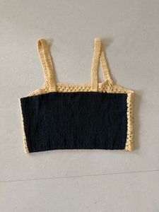 Crochet Square Neck Crop Top