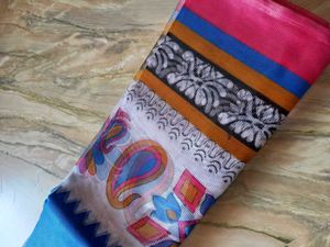 Elegant Blue &amp; Pink Saree