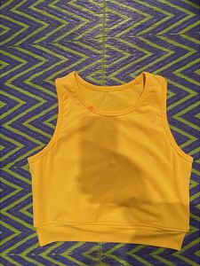 Yellow Cropped Tank Top