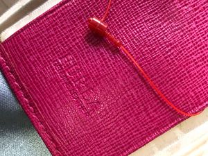 Furla Pink Leather Key Holder Authentic