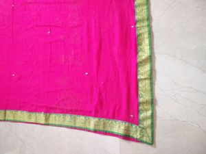 Rani Dupatta With Brocade Border