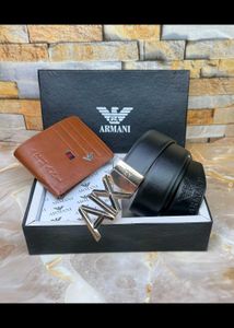 Armani Belt Wallet Combo Set