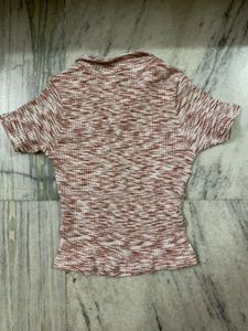 Cute Collared Knit Top