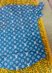 Stylish Blue LV Print Shirt