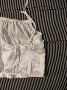 White satin top