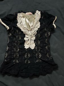 Stylish Black Lace Top