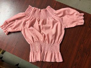 Smocked Off-Shoulder Puff Sleeve Top