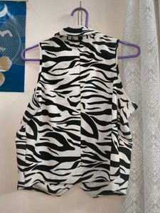 Zebra Print Vest Top