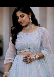 Stunning Light Blue Lehenga Choli