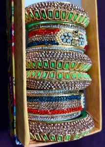 Designer Embellished Bangles Set