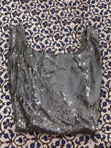Sparkling Sequin Tote Bag with 'YES'