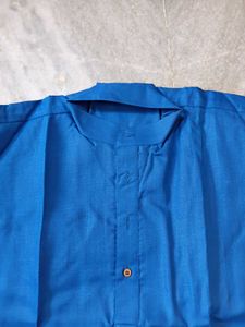 Vibrant Blue Cotton Kurta