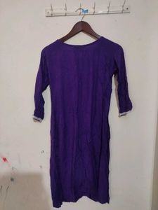 Beautiful Purple Embroidered Kurta