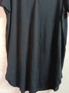 Black V-Neck Tunic Top